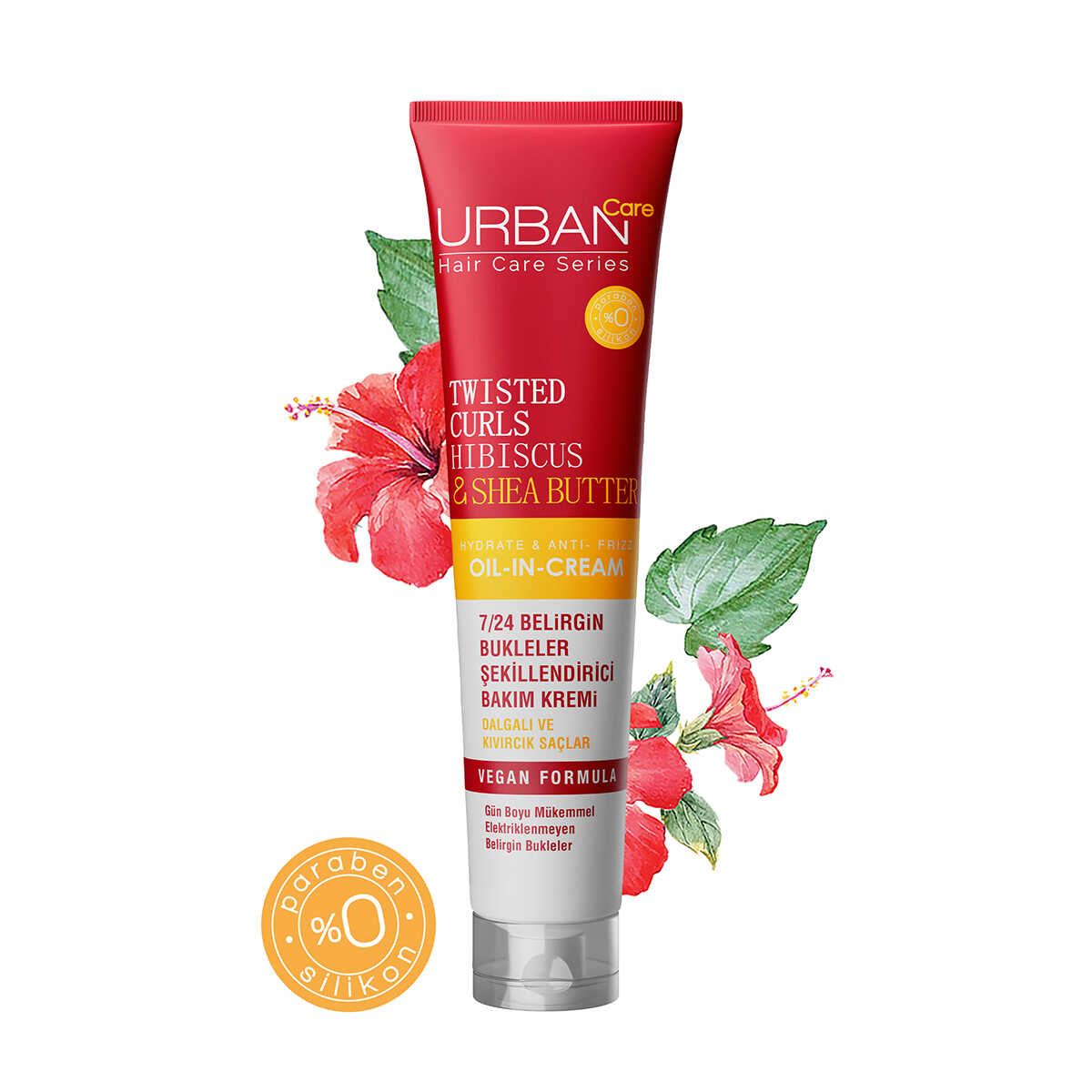 URBAN Care Twisted Curls Hibiscus & Shea Butter Oil-In-Cream Leave In 175 ML